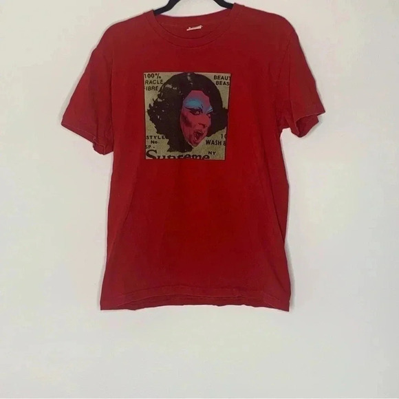 Men’s SS15 Supreme Some Girls Beauty and The Beast Tee in Red sz medium - Picture 2 of 9